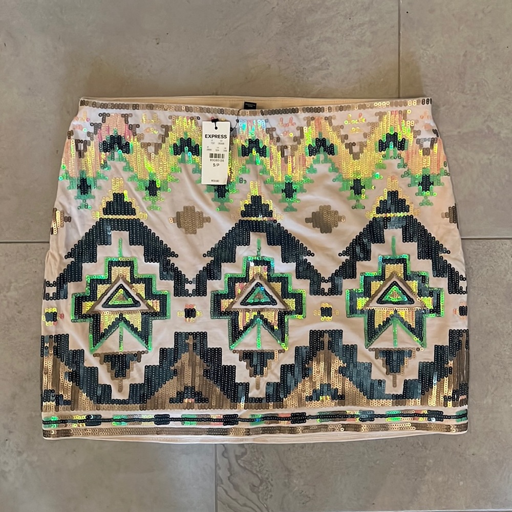 Express sequin skirt